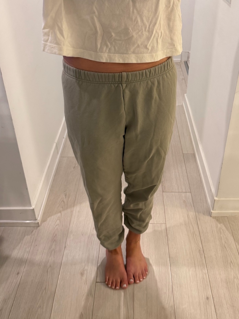 TNA Cozy AF Fleece Olive Green Sweatpants